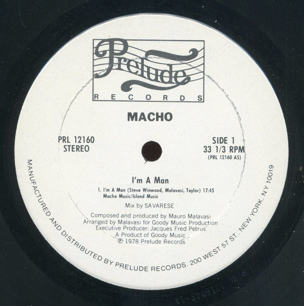Macho : I'm A Man (LP, Album, Ter)