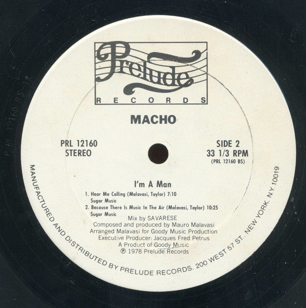 Macho : I'm A Man (LP, Album, Ter)