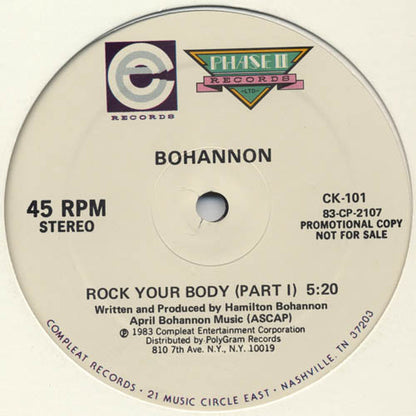 Hamilton Bohannon : Rock Your Body (12", Promo)