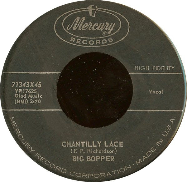 Big Bopper : Chantilly Lace / Purple People Eater Meets Witch Doctor (7", Single)
