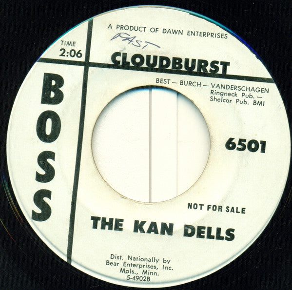The Kan Dells : Cry Girl / Cloudburst (7", Single, Promo)