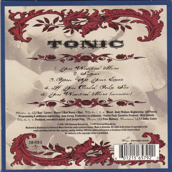 Tonic (2) : You Wanted More / Sugar (CD, Maxi)
