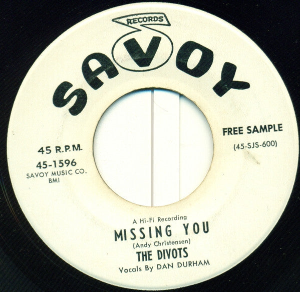 The Divots : Missing You / Diddy-Wah-Diddy  (7", Promo)