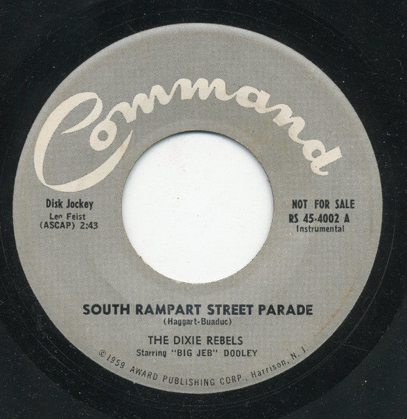 The Dixie Rebels : South Rampart Street Parade / Basin Street Blues (7", Promo)