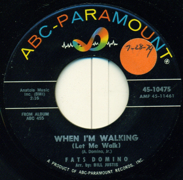 Fats Domino : When I'm Walking (Let Me Walk) / I've Got A Right To Cry (7", Single)