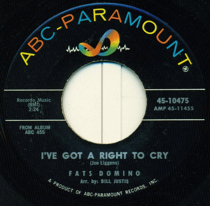 Fats Domino : When I'm Walking (Let Me Walk) / I've Got A Right To Cry (7", Single)