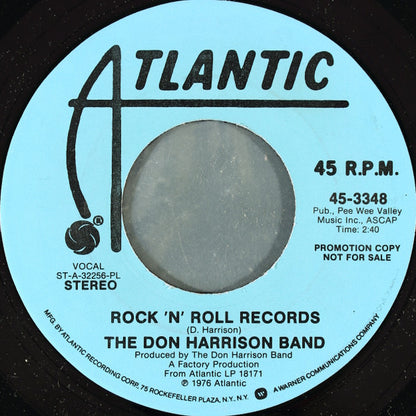 The Don Harrison Band : Rock 'N' Roll Records (7", Mono, Promo, PL )