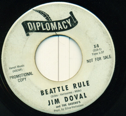 Jim Doval & The Gauchos : Beattle Rule / Pink Elephants (7", Single, Promo)