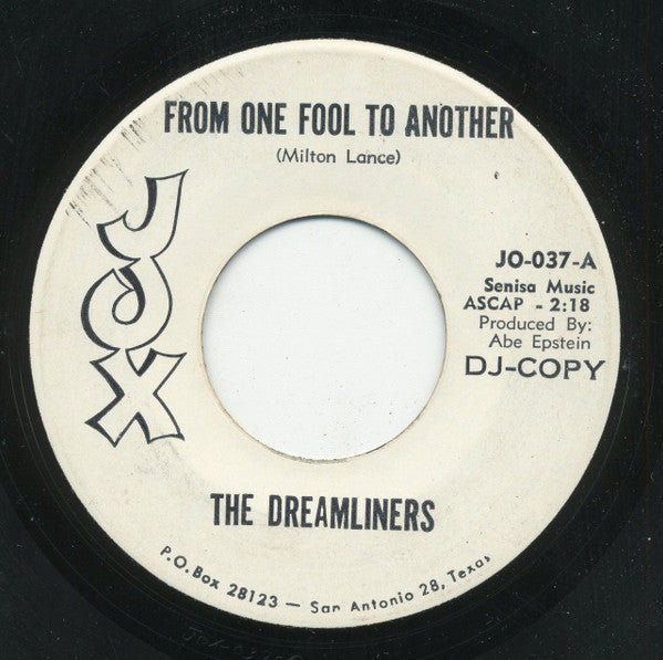 The Dreamliners : From One Fool To Another (7", Promo)