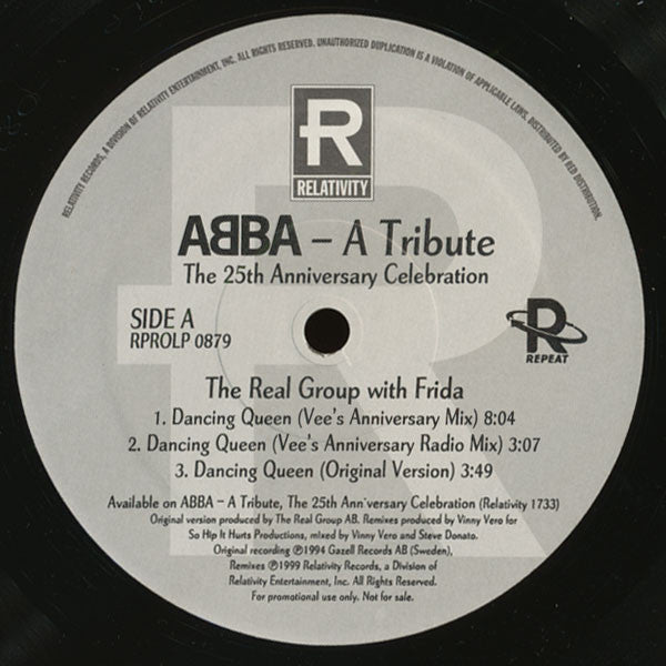 The Real Group With Frida / Sofia Tretow & Michael B. Tretow : ABBA – A Tribute (The 25th Anniversary Celebration) (12", Promo)