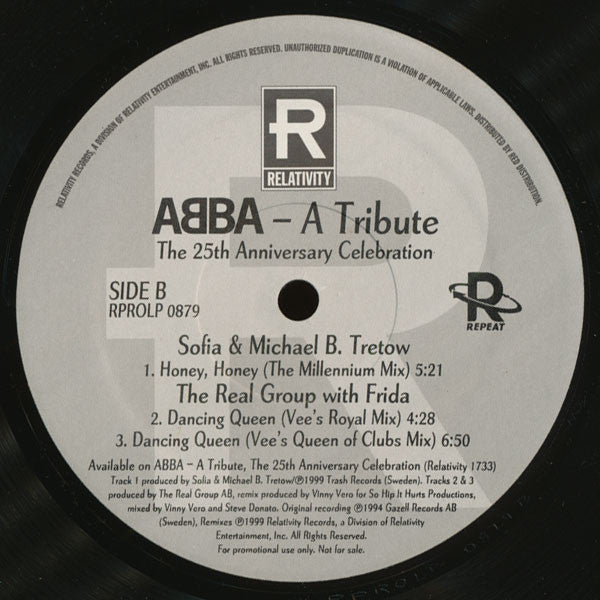 The Real Group With Frida / Sofia Tretow & Michael B. Tretow : ABBA – A Tribute (The 25th Anniversary Celebration) (12", Promo)