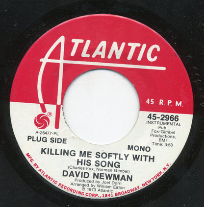 David "Fathead" Newman : Killing Me Softly With His Song (7", Single, Promo, PL)