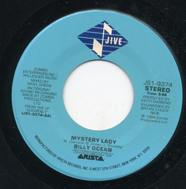Billy Ocean : Mystery Lady (7", Single, Spe)
