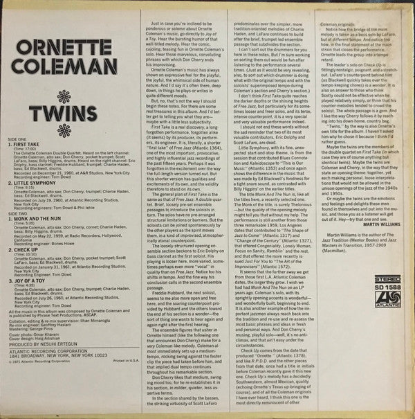 Ornette Coleman : Twins (LP, Album, RI )