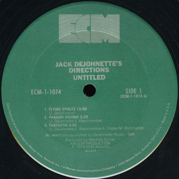 Jack DeJohnette's Directions : Untitled (LP, Album)
