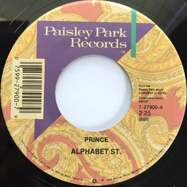 Prince : Alphabet St. (7", Single, Spe)