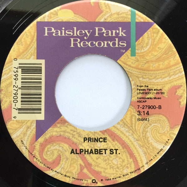 Prince : Alphabet St. (7", Single, Spe)