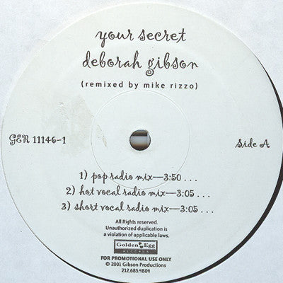 Debbie Gibson : Your Secret Remix (12", Promo)