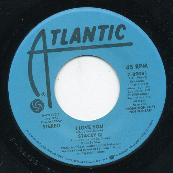Stacey Q : I Love You (7", Single, Promo, SP)