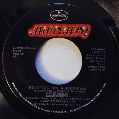Scorpions : Rock You Like A Hurricane (7", Single, Styrene, 54 )