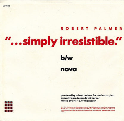 Robert Palmer : Simply Irresistible (7", Single)