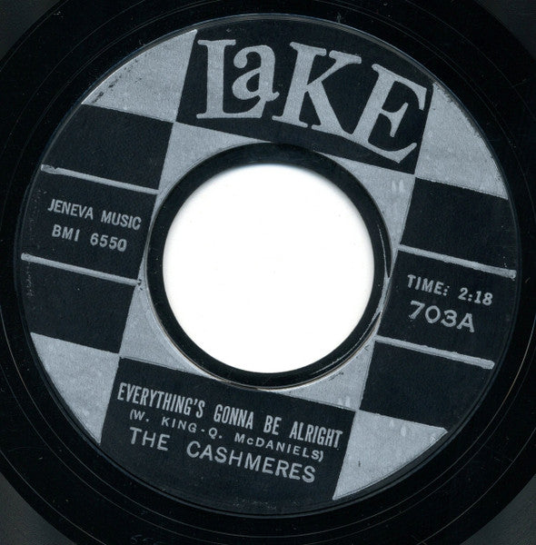 The Cashmeres (3) : Everything's Gonna Be Alright / Four Lonely Nights (7", Single, Styrene)
