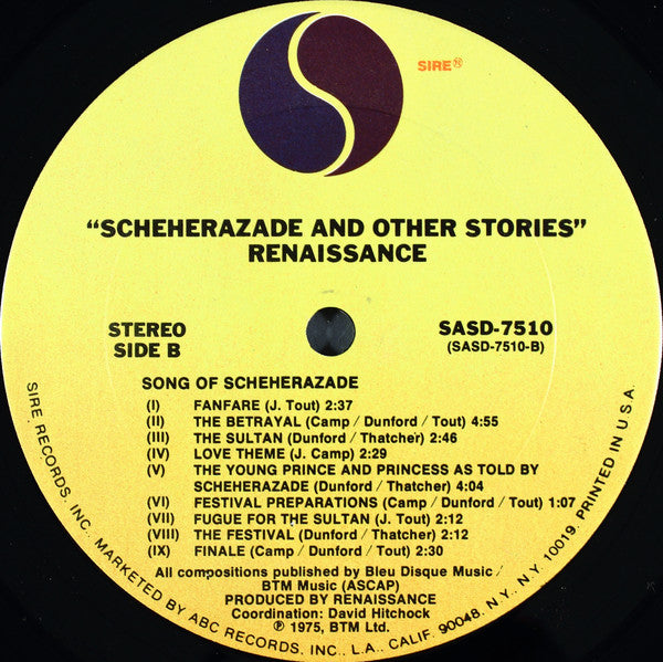 Renaissance (4) : Scheherazade And Other Stories (LP, Album)