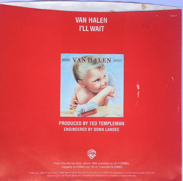 Van Halen : I'll Wait (7", Single, Jac)