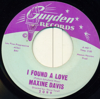 Maxine Davis : I Found A Love (7", Single)
