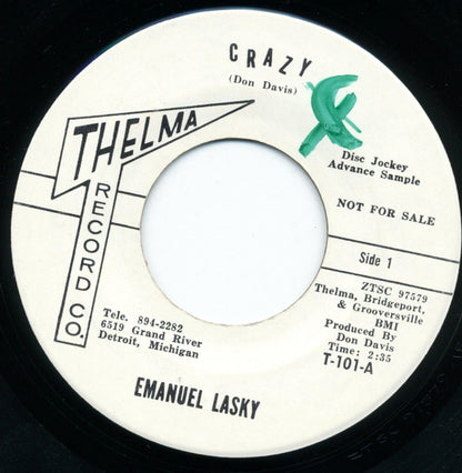 Emanuel Laskey : Crazy (7", Mono, Promo)
