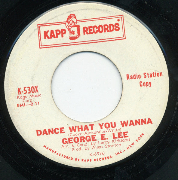 George Lee (4) : Dance What You Wanna / Don`t Let Him In (7", Single, Promo)