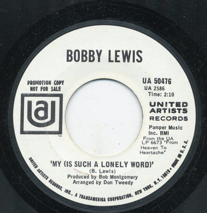 Bobby Lewis (6) : Each And Every Part Of Me / My (Is Such A Lonely Word) (7", Single, Promo, Styrene)
