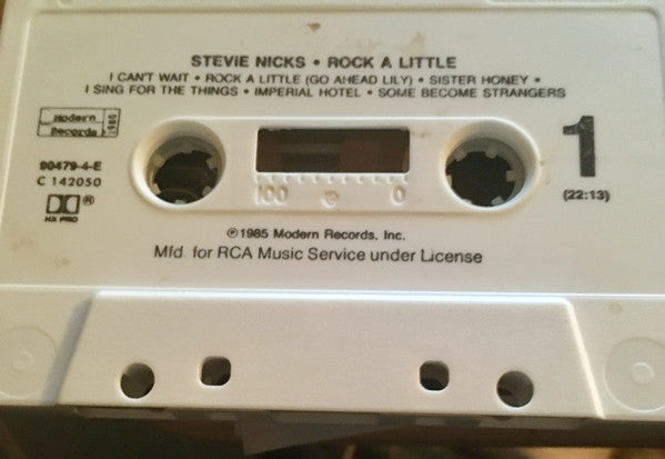 Stevie Nicks : Rock A Little (Cass, Album, Club, RCA)