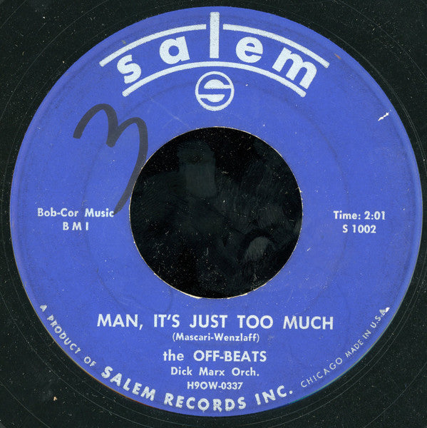 The Off-Beats (4) : Finger Snappin' Boogie / Man, It's Just Too Much (7")