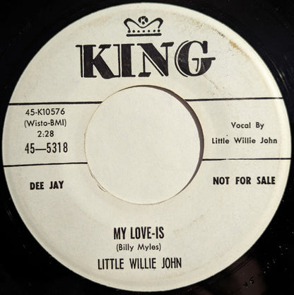 Little Willie John : My Love-Is / Loving Care (7", Promo)