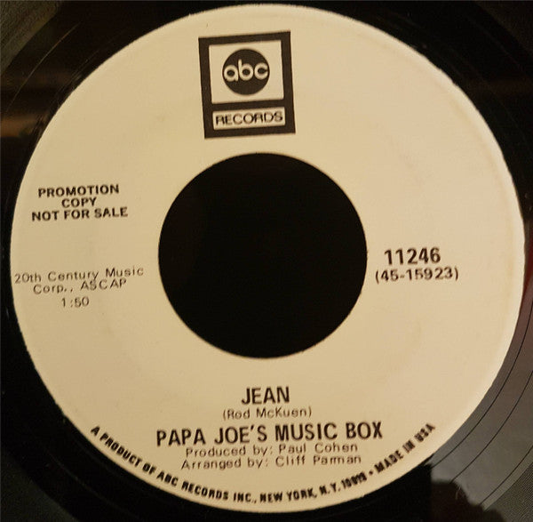 Papa Joe's Music Box : Jean (7", Single, Promo)
