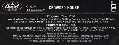 Crowded House : Crowded House (Cass, Album, Club)