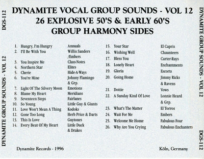Various : Dynamite Group Sounds Vol. 12 - 26 Explosive Group Harmony Sides! (CD, Comp)