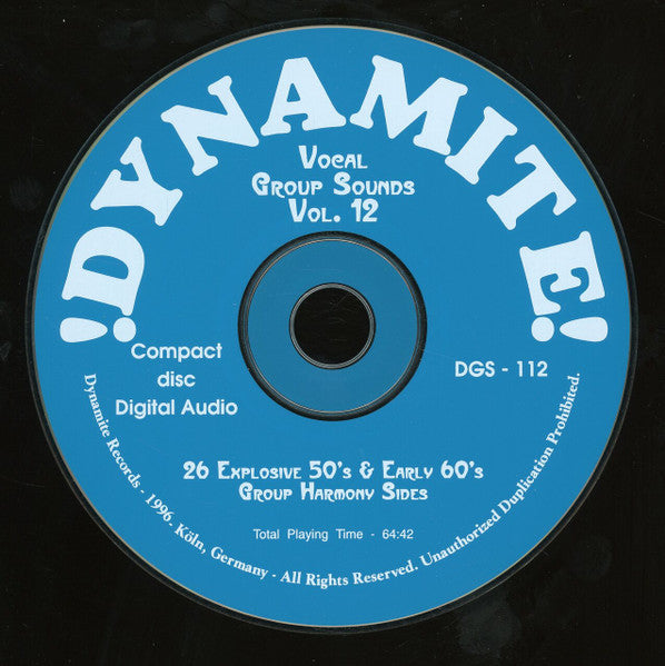 Various : Dynamite Group Sounds Vol. 12 - 26 Explosive Group Harmony Sides! (CD, Comp)