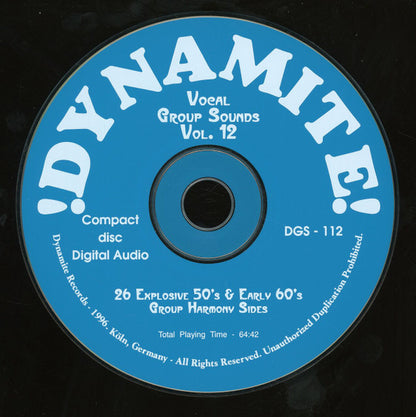 Various : Dynamite Group Sounds Vol. 12 - 26 Explosive Group Harmony Sides! (CD, Comp)