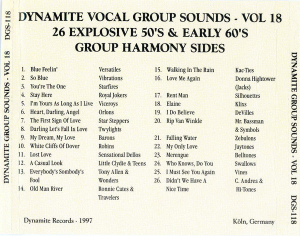 Various : Dynamite Group Sounds Vol. 18 - 26 Explosive Group Harmony Sides! (CD, Comp)