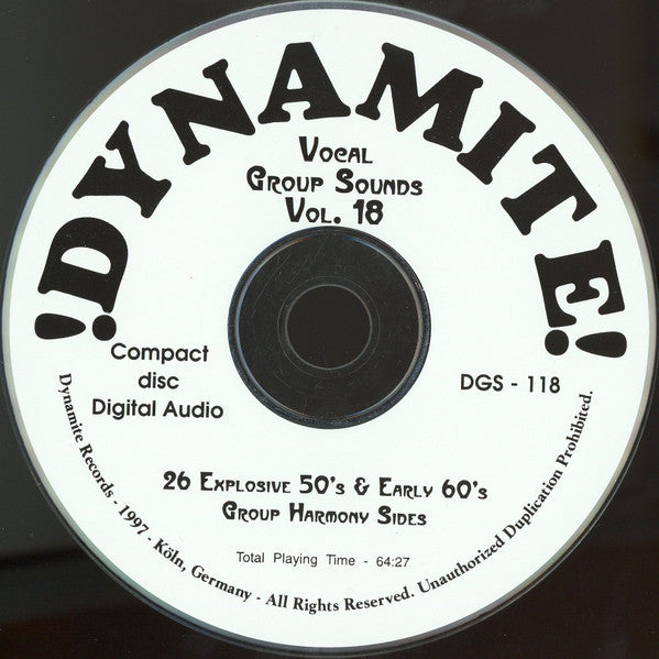 Various : Dynamite Group Sounds Vol. 18 - 26 Explosive Group Harmony Sides! (CD, Comp)
