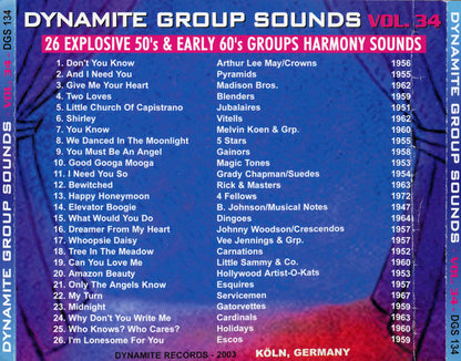 Various : Dynamite Group Sounds Vol. 34 - 26 Explosive Group Harmony Sides (CD, Comp)