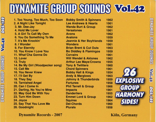 Various : Dynamite Group Sounds Vol. 42 - 26 Explosive Group Harmony Sides  (CD, Comp)