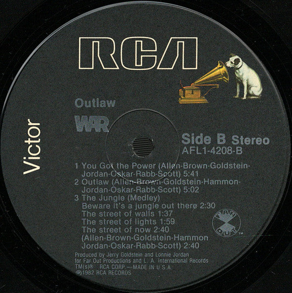 War : Outlaw (LP, Album, Ind)