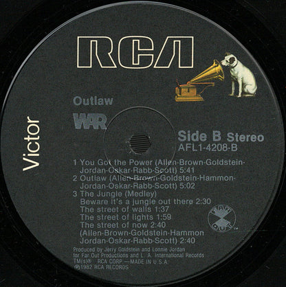 War : Outlaw (LP, Album, Ind)