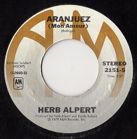 Herb Alpert : Rise (7", Single, Styrene, Pit)