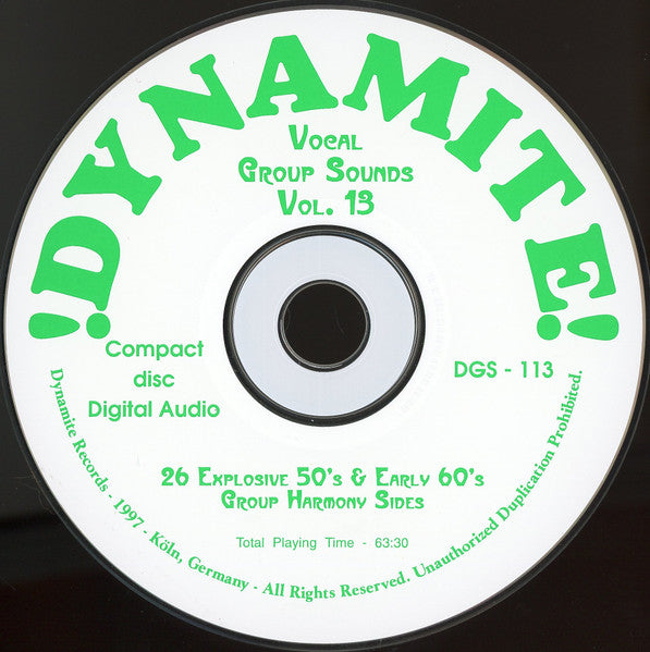 Various : Dynamite Group Sounds Vol. 13 - 26 Explosive Group Harmony Sides!  (CD, Comp)