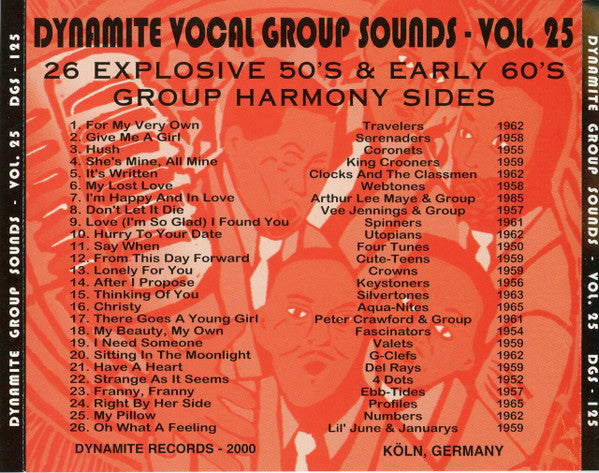 Various : Dynamite Group Sounds Vol. 25 - 26 Explosive Group Harmony Sides (CD, Comp)