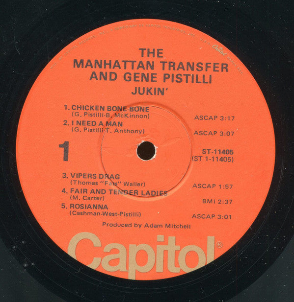 The Manhattan Transfer And Eugene Pistilli : Jukin' (LP, Album, RE, Win)